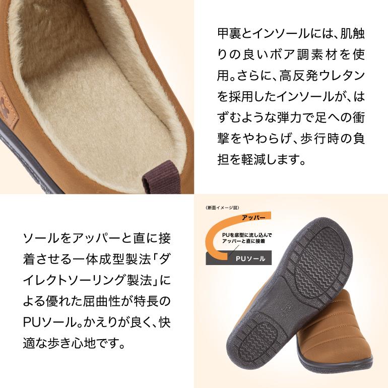 カジュアルサンダル 寒い日に ボア調素材  暖か 寒がりさん モコモコ ふんわり 可愛い 歩きやすい 秋冬 レディース ミュール 靴 パンジー pansy 6858 | PANSY | 12