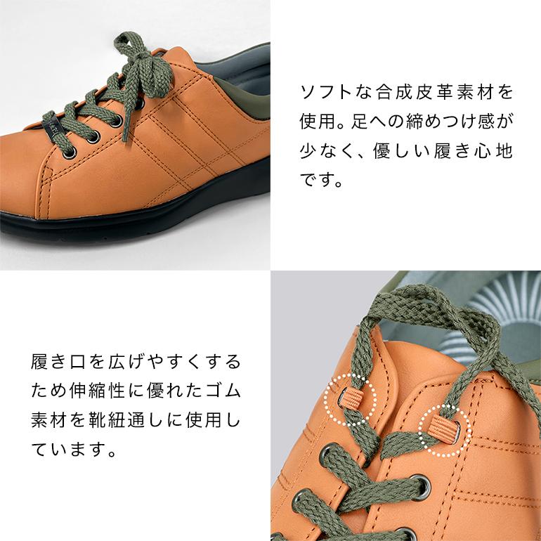 スニーカー レディース 靴 シューズ 3E 履きやすい 軽量 クッション