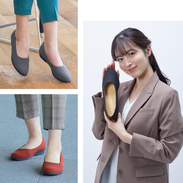 パンプス オフィス レディース ストレッチ ローヒール 歩きやすい 新生活 通勤 日本製 靴 3E パンジー pansy 4055 | PANSY | 09