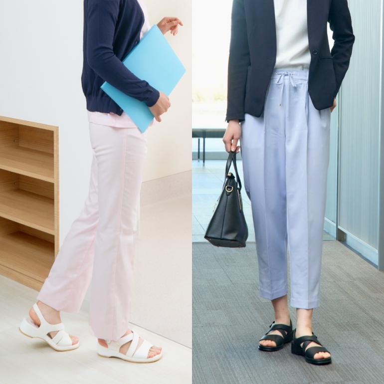 オフィスサンダル ナースサンダル サンダル レディース ナース 黒 白 履きやすい 大きいサイズ 靴 パンジー pansy BB5302 | PANSY | 04