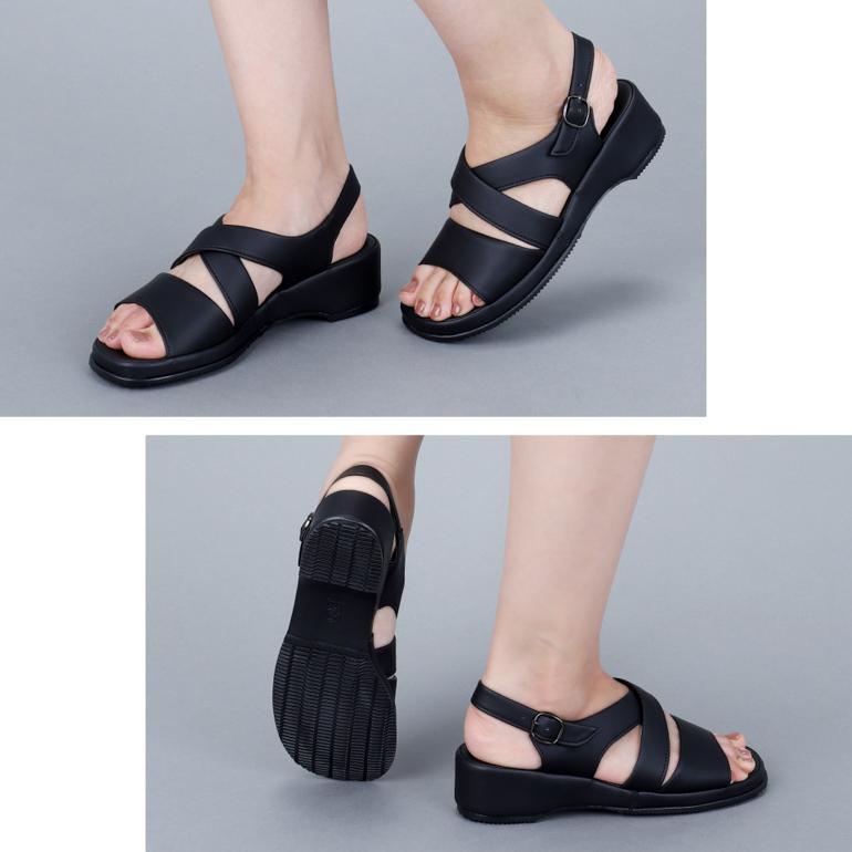 オフィスサンダル ナースサンダル サンダル レディース ナース 黒 白 履きやすい 大きいサイズ 靴 パンジー pansy BB5302 | PANSY | 07