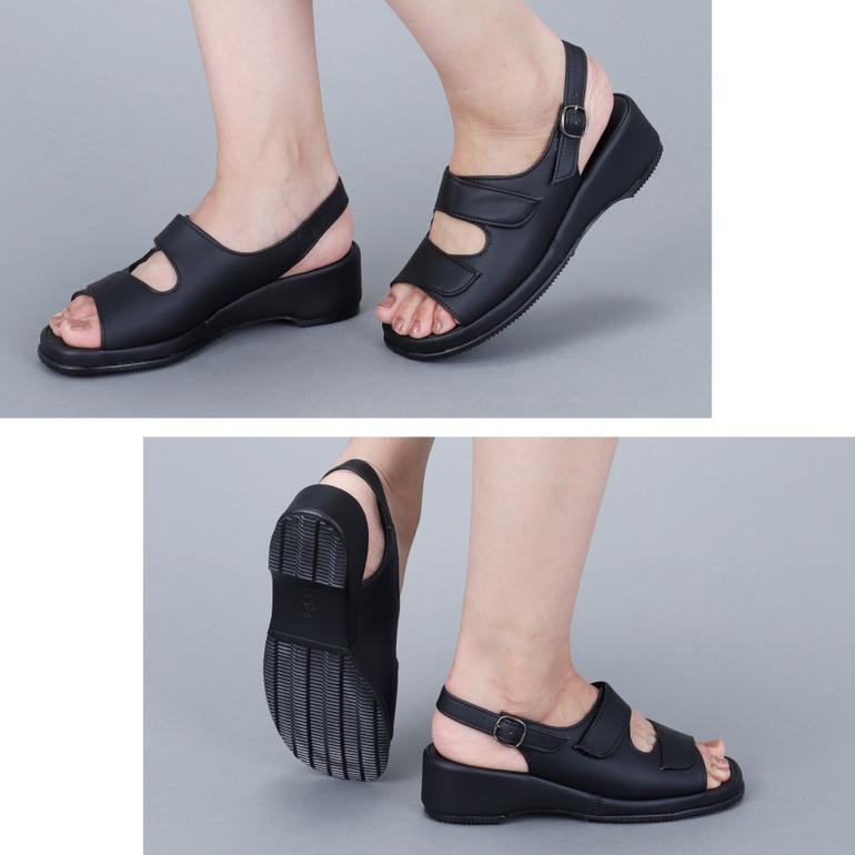 オフィスサンダル ナースサンダル サンダル レディース ナース 黒 白 履きやすい 靴 パンジー pansy BB5303 | PANSY | 08