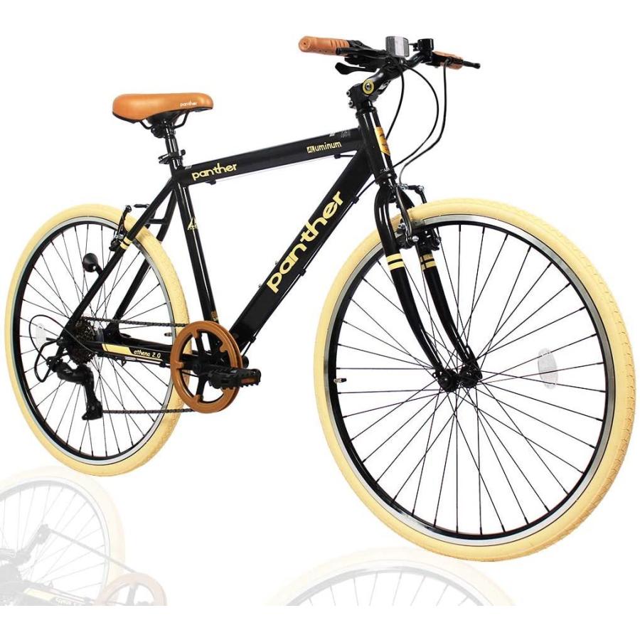 PANTHERクロスバイク軽量アルミ製フレーム外装7段変速フロントハブクイックリリース搭載 アジャスタブルステム厚手クッションサドル Vブレーキ｜panther-bicycle｜15