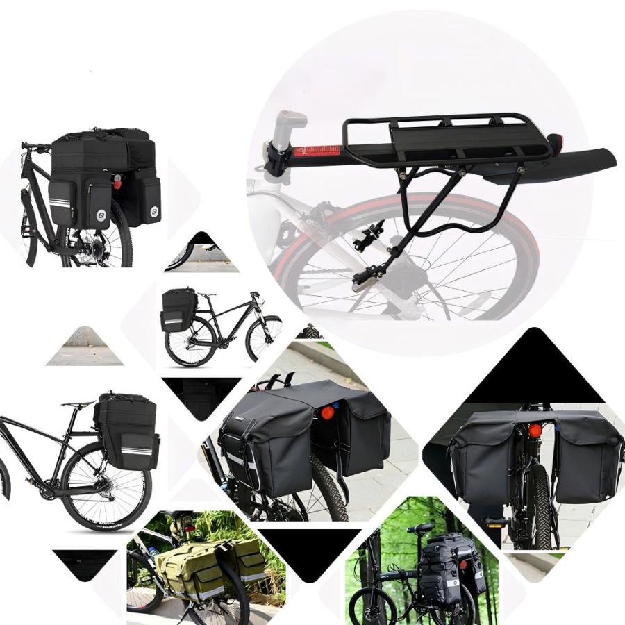 ACEXIS 自転車荷台 リアキャリア 荷物貨物ラック 安全耐荷重50KG 軽量