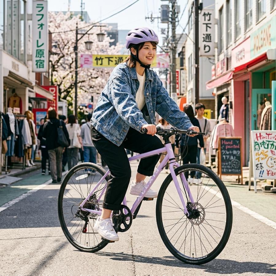 ACEXIS クロスバイク 自転車 シマノ7段変速 適応身長160cm以上 厚手