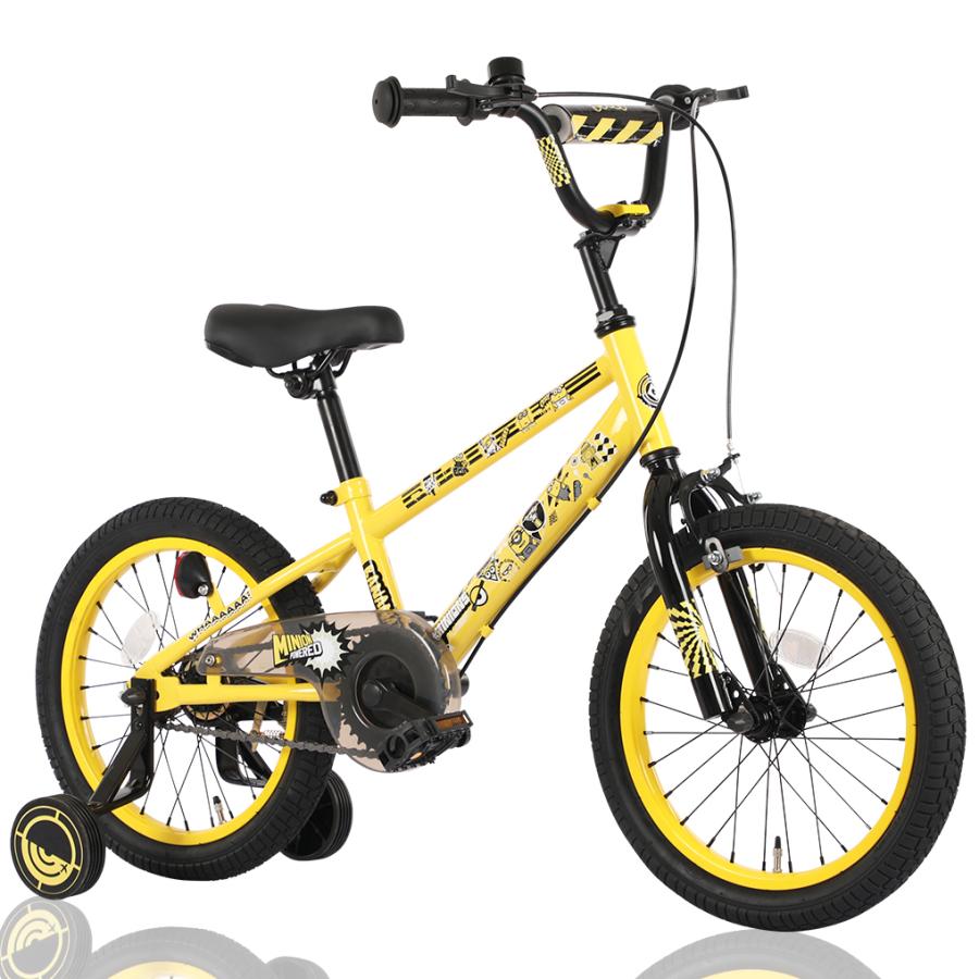 Minions (ミニオンズ) 子供・幼児自転車14インチ 補助輪 クッション