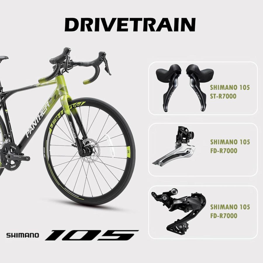 PANTHER POROS カーボンロード 高性能モデル カーボン PANTHER POROS ロードバイク Tiagraディスクブレーキ