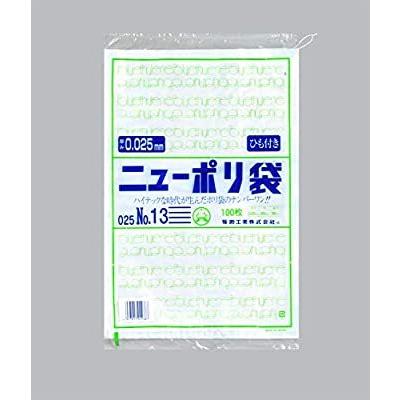福助工業株式会社 ニューポリ袋 025 No.14 (紐付) (1ケース：2000枚 