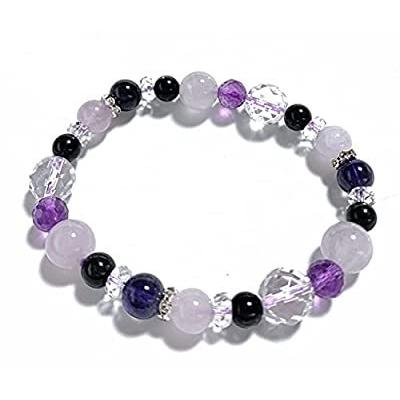 買取 大阪 ９月の誕生石 Mallineマリン 癒し 水晶 恋愛運 天然石 内周 ラベンダー ブレスレット パワーストーン アメジスト アイオライト お守り Q7lwa 買取査定 Jeromejack Fr