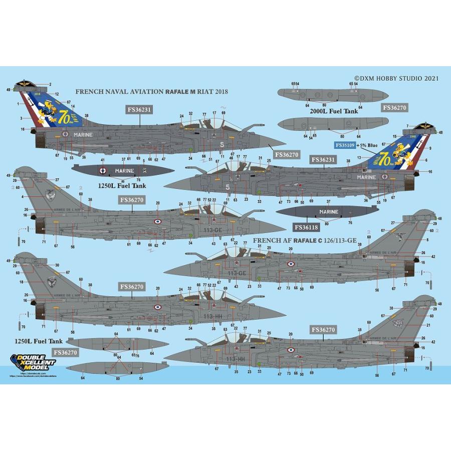 DXMデカール 11-7144 1/72 フランス空軍・海軍航空隊 ラファール DXMデカール 11-7144 1/72 フランス空軍・海軍航空隊 ラファール