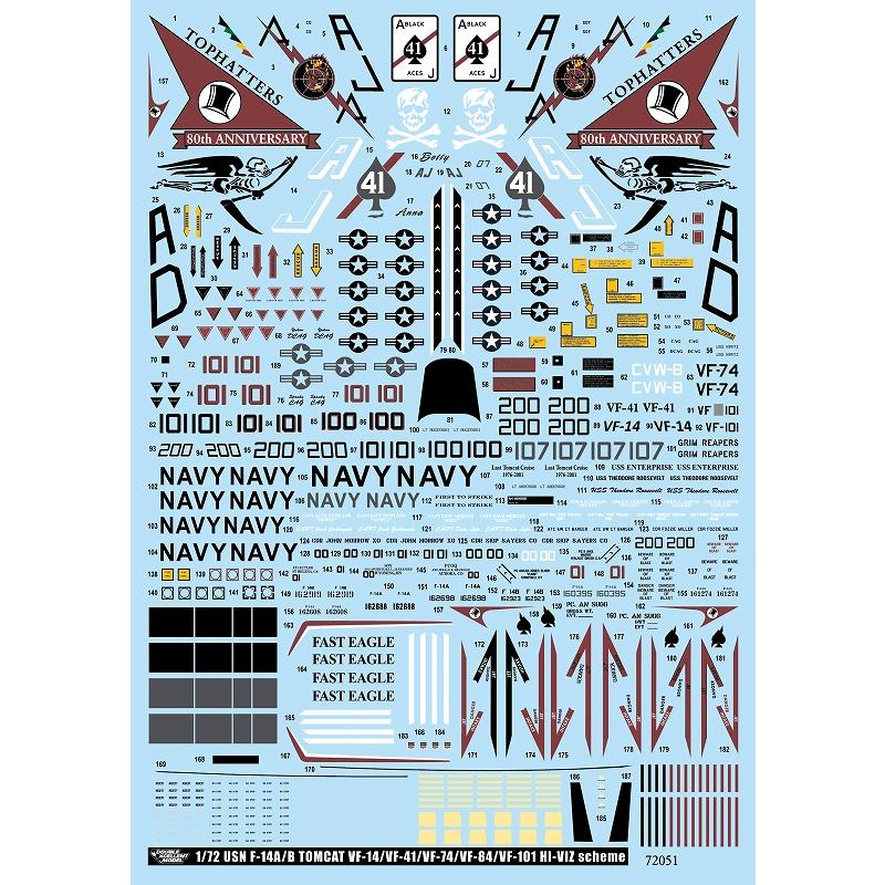 tom⭐︎商品 DXM 21-7152 1/72 アメリカ海軍 VF-14/41/74/84/101 F-14 トム