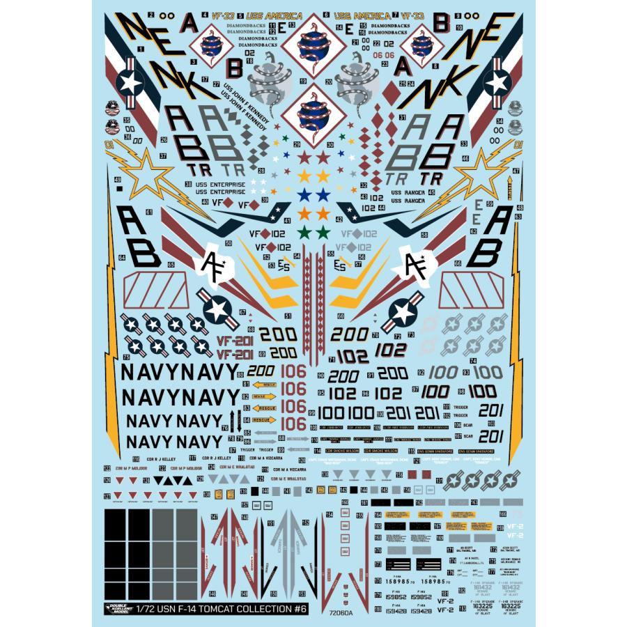 DXM 41-7261 1/72 アメリカ海軍 F-14A VF-2/VF-33/VF-101/VF-102/VF