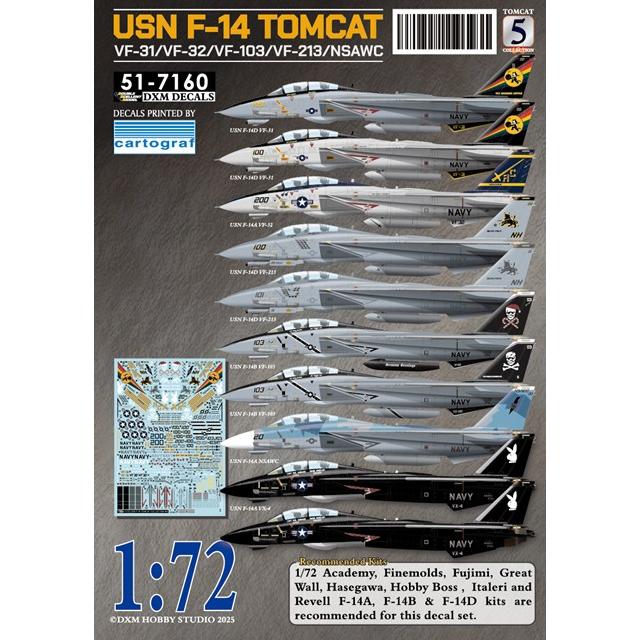 DXM 51-7160 1/72 アメリカ海軍 VF-31/VF-32/VF-103/VF-213/NSAWC F-14
