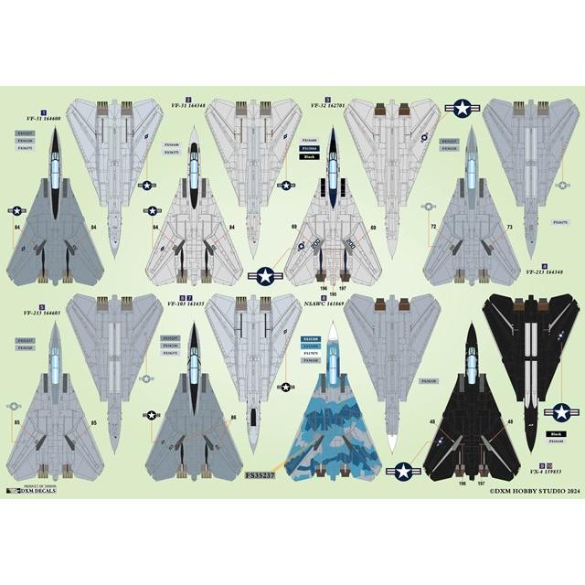 DXM 51-7160 1/72 アメリカ海軍 VF-31/VF-32/VF-103/VF-213/NSAWC F-14