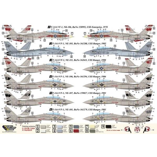 DXM 81-7124 1/72 アメリカ海軍 F-14A トムキャット VF-1 ウルフ