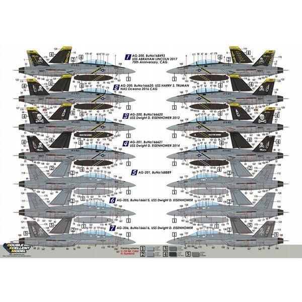 DXMデカール 91-4240 1/48 USN F/A-18F スーパー ホーネット VFA-103 "ジョリー ロジャース"｜panzerlehr｜05