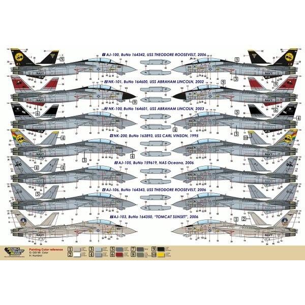 DXMデカール 91-7128 1/72 USN F-14D トムキャット VF-31 "Tomcatters"｜panzerlehr｜02
