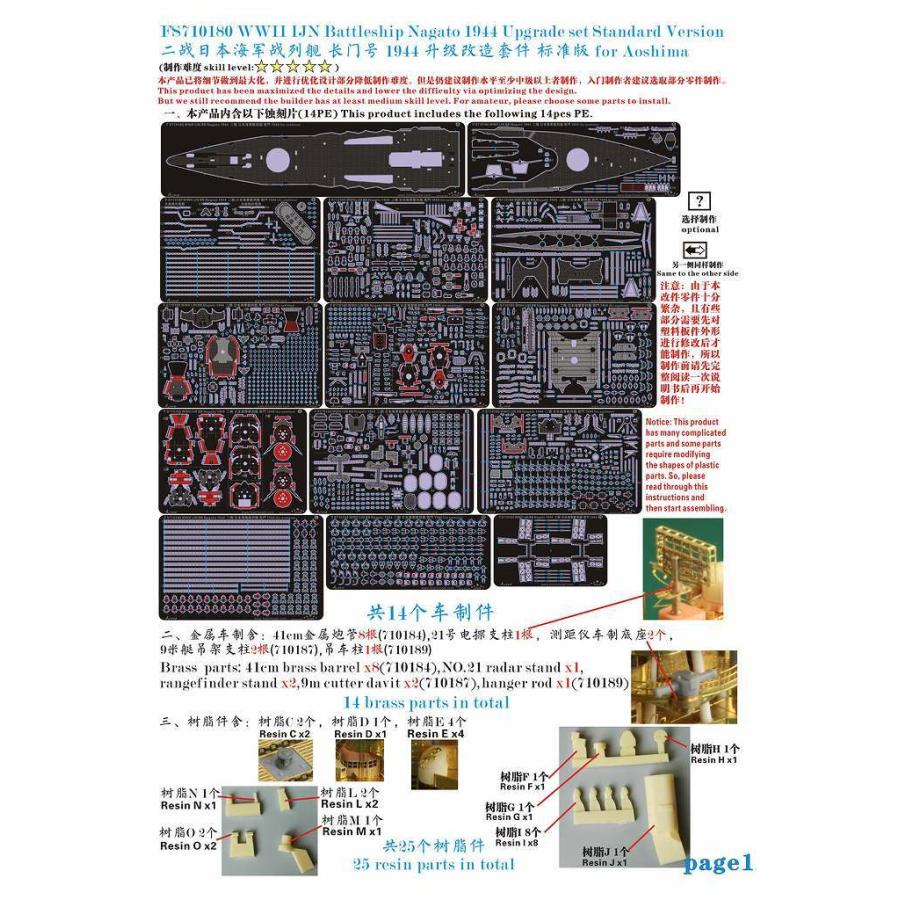 ファイブスターモデル FS710180 1/700 WWII 日本海軍 戦艦 長門 ファイブスターモデル FS710180 1/700 WWII 日本海軍 戦艦 長門