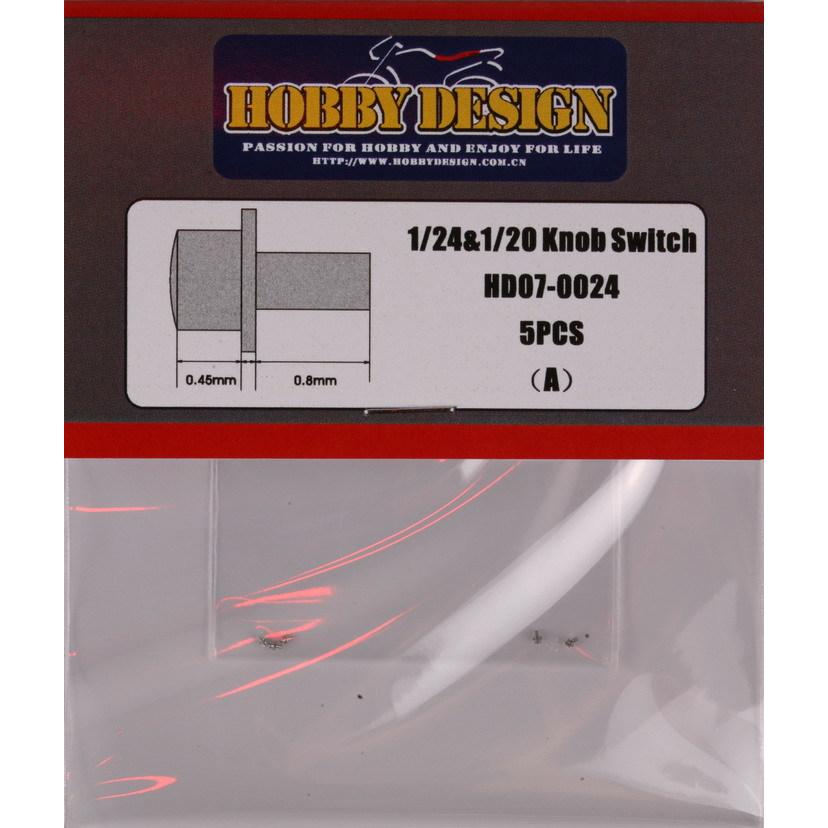 ホビーデザイン HD07-0024 1/24&1/20 ノブスイッチ（A） : ホビー