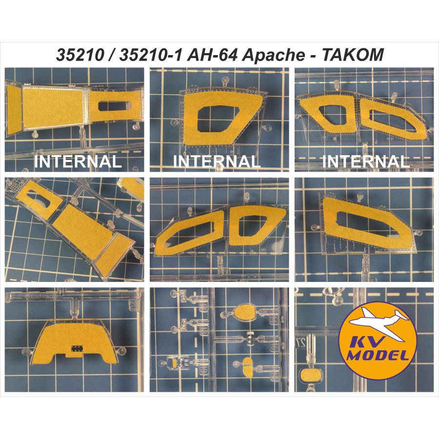 KVモデル 35210 1/35 AH-64 D / DI E AH Mk. 1 アパッチ (Takom #2601, #2602 ...