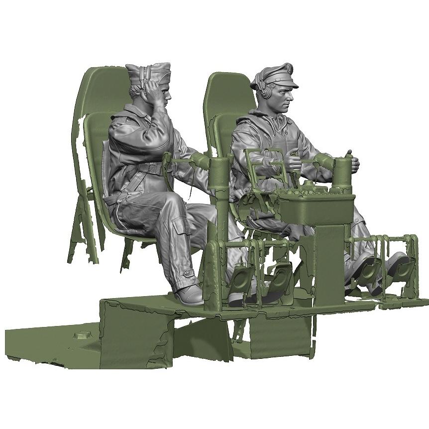 米軍　 レジェンド LA7207 1/72 WWII アメリカ 爆撃機パイロット & 副操縦士