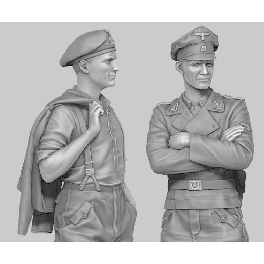 パンツァーアート FI35-143 1/35 武装親衛隊 タンク オフィサー セット