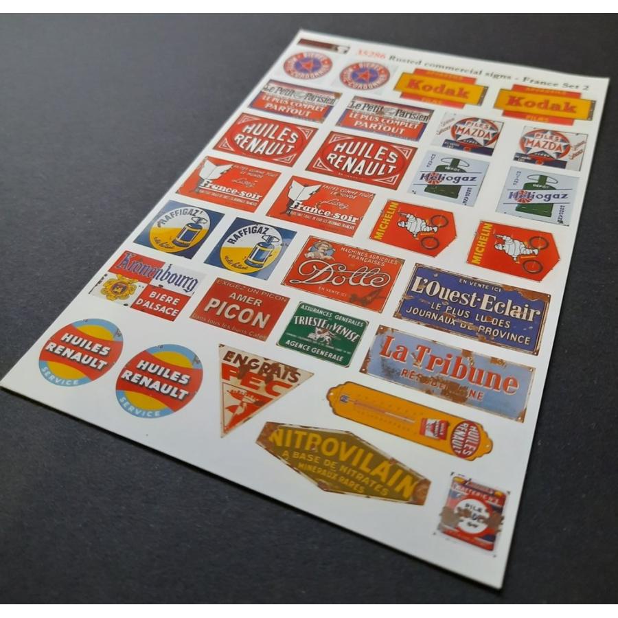 リアリティインスケール 35286 1/35 錆びた商業用サイン - フランス セット 2 - シート 10x14cm |  | 02