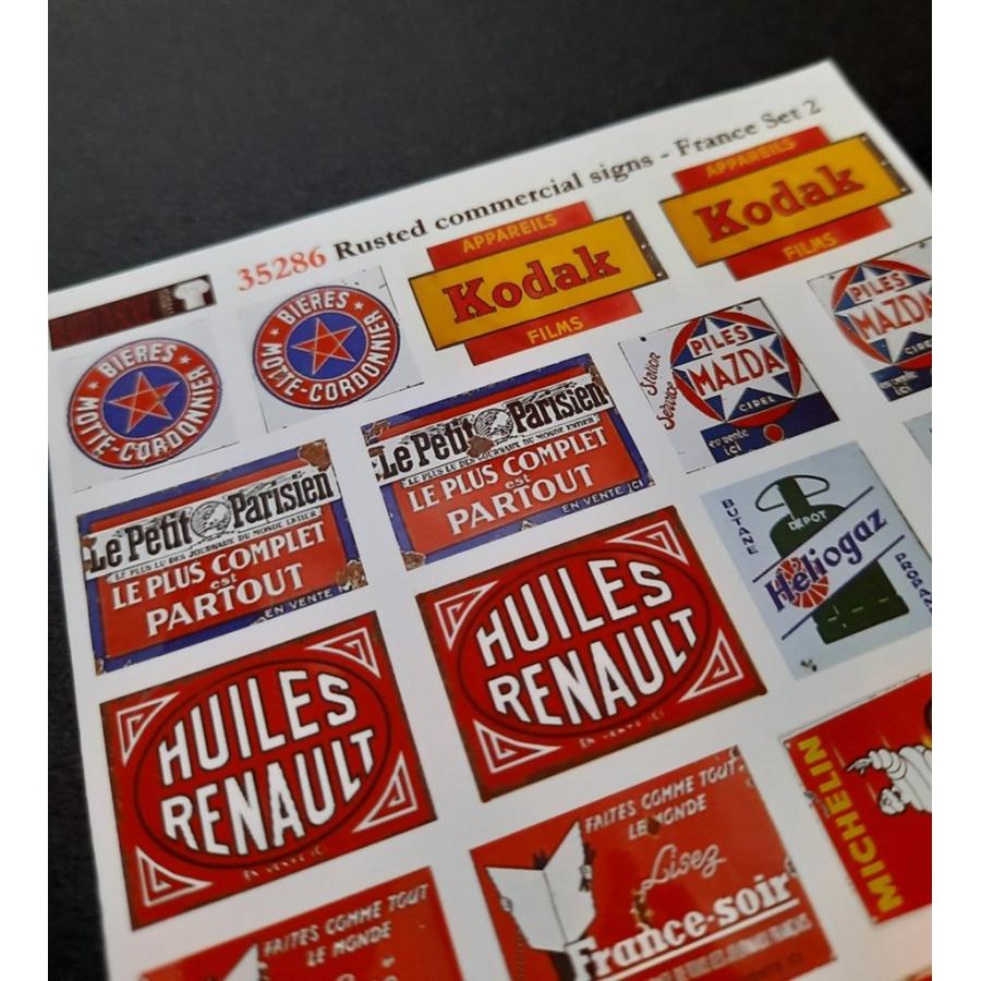 リアリティインスケール 35286 1/35 錆びた商業用サイン - フランス セット 2 - シート 10x14cm |  | 04