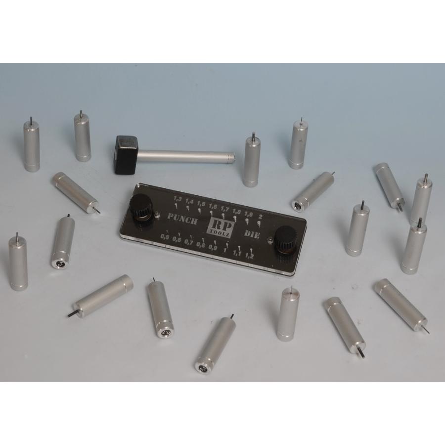 RP Toolz RP-PD 小型円形パンチとダイセット RPツールズ RP-PD 丸パンチ・ダイセット(スモール)0.5mm−2.0mm（0.1mm