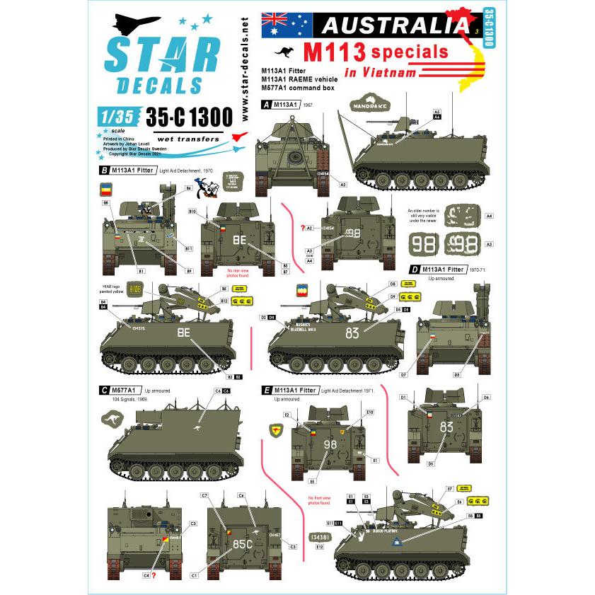 スターデカール 35-C1300 1/35 ベトナムでのオーストラリア軍 # 3