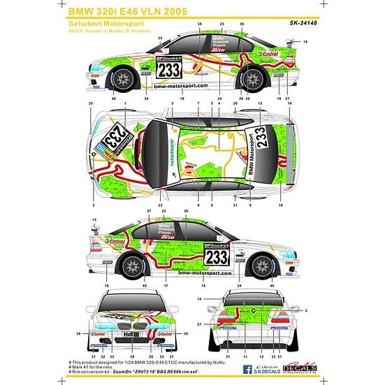 BMW 320i (E46/4) #233 VLN-Serie Nürburgring 2005 1:43 Minichamps