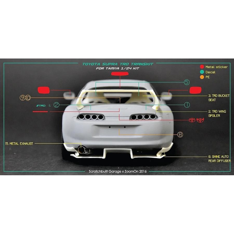 ZoomOn Z021 1/24 トヨタ スープラ(JZA80) TRD パーツセット ZoomOn Z021 1/24 トヨタ スープラ(JZA80) TRD パーツセット