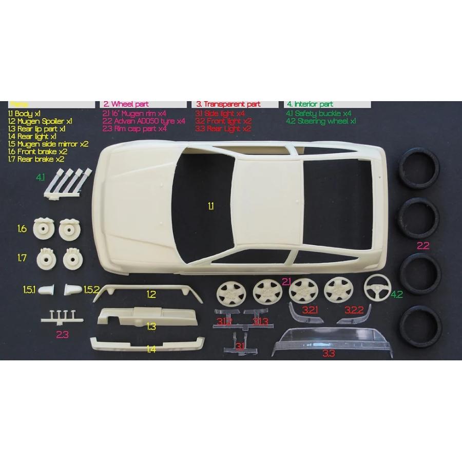 ZoomOn Z157 1/24 CRX 無限 パーツセット （フジミ用） : ホビー
