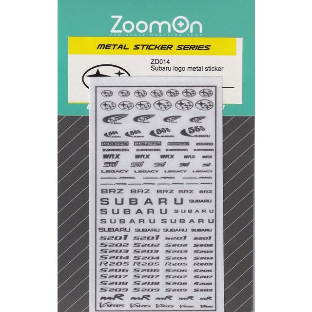 ZoomOn ZD014 1/24 -1/43 スバル ロゴ メタルステッカー : ホビー