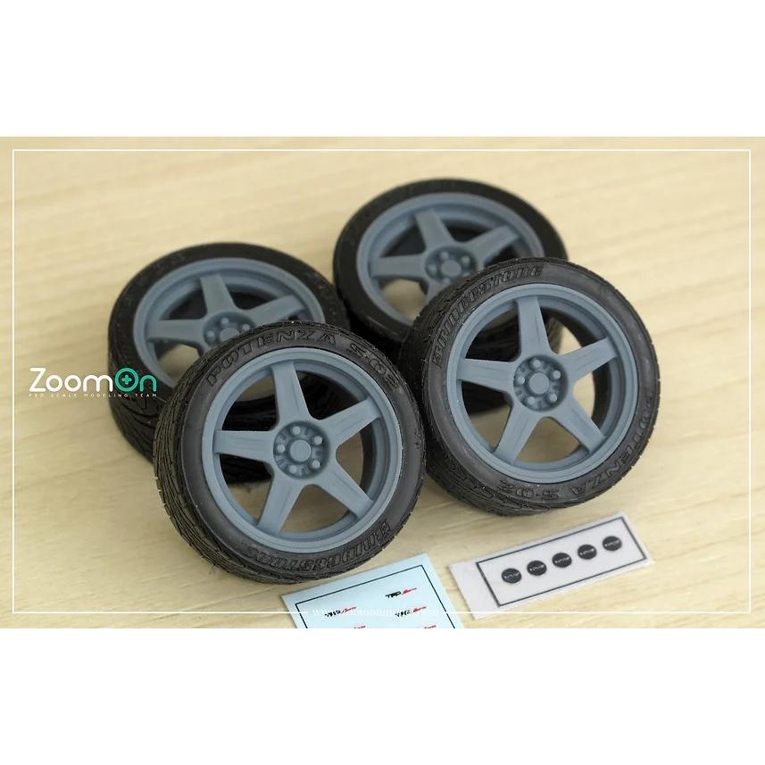 ZoomOn ZR020 1/24 17インチ TRD T3 Sport ホイールセット : ホビー 