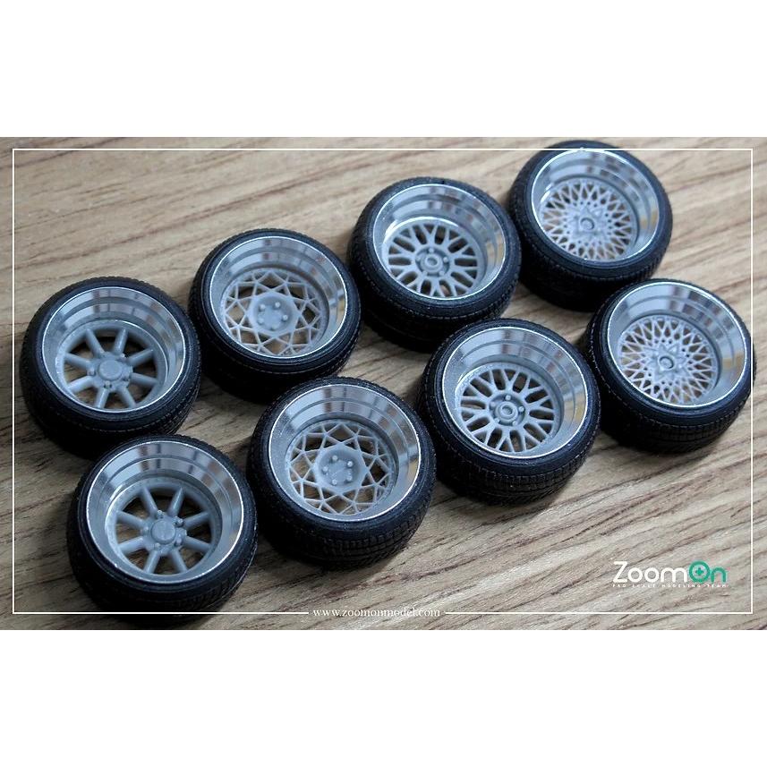 15インチ ブロンズホイールセット ZoomOn ZR039 1/24 15インチ SSR フォーミュラメッシュ ホイールセット