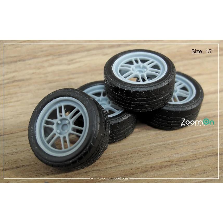 ZoomOn ZR057 1/24 15インチ エンケイ RPF1 ホイールセット