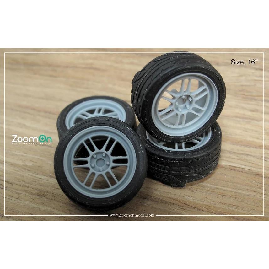 ZoomOn ZR057 1/24 18インチ エンケイ RPF1 ホイールセット : ホビー