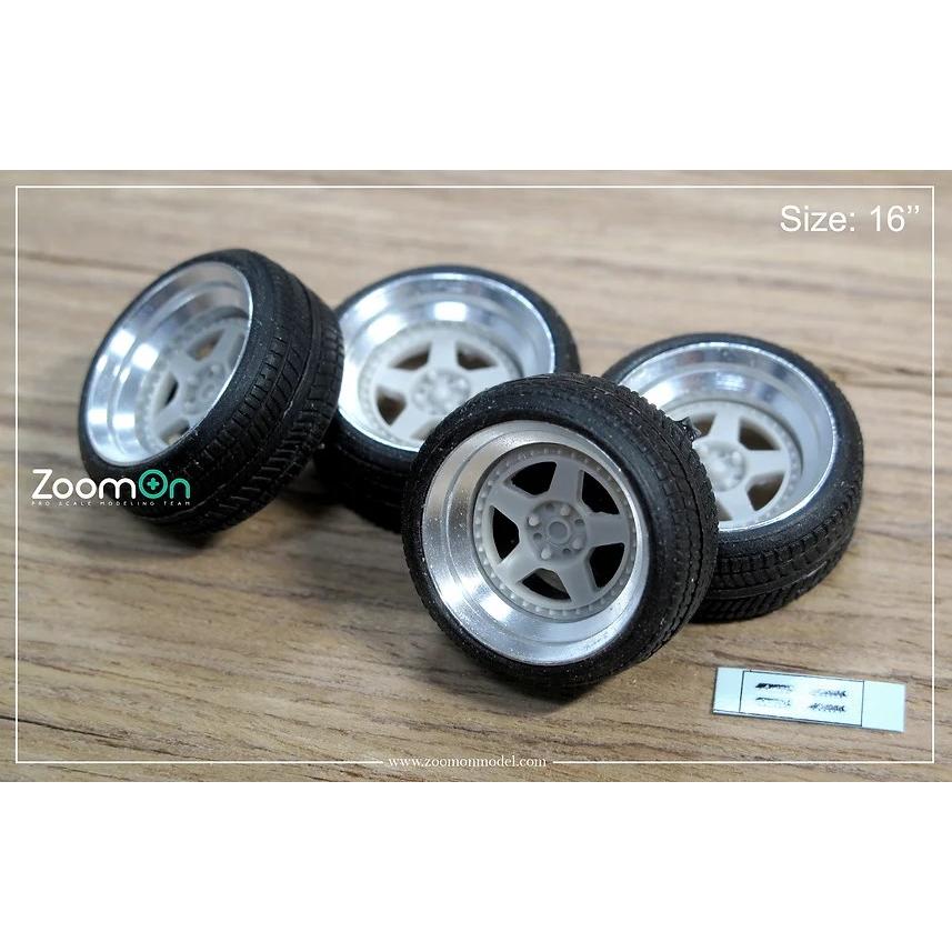 ZoomOn ZR074 1/24 16インチ マイスター CR01 ホイールセット : ホビー