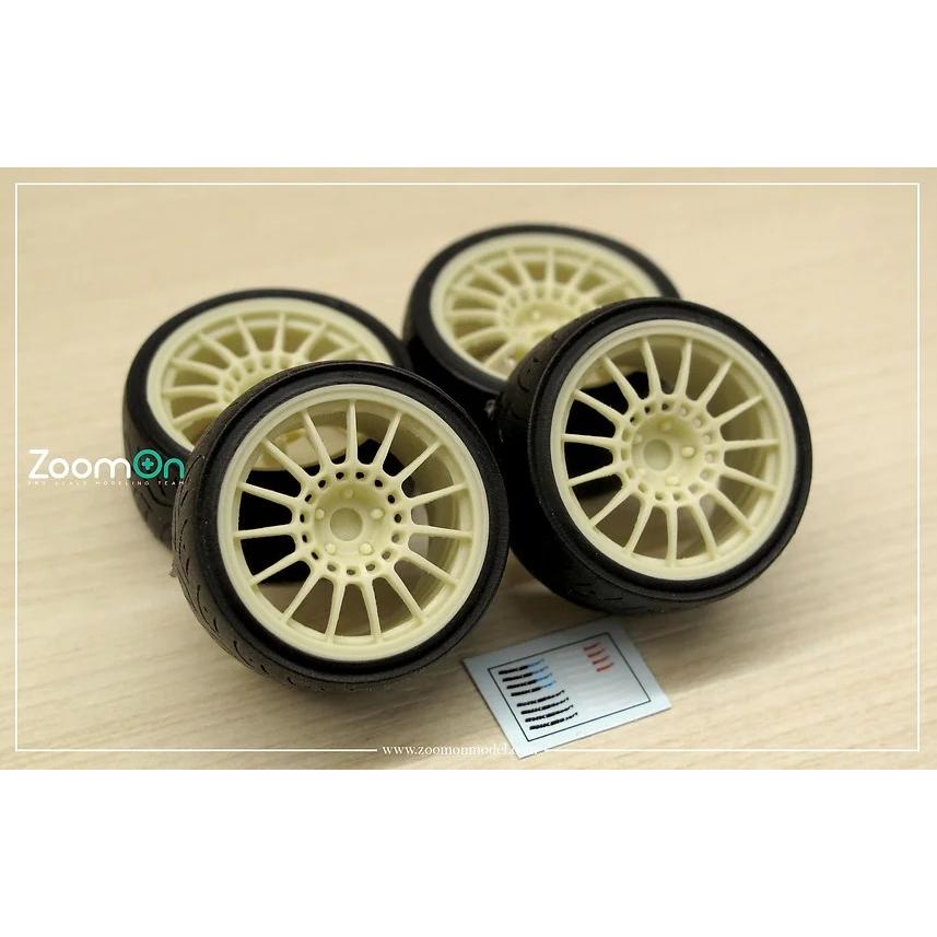 ZoomOn ZR078 1/24 17インチ エンケイスポーツ RC-T5 ホイールセット
