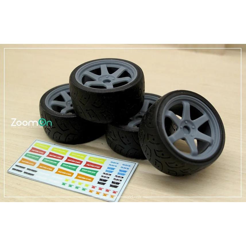 ZoomOn ZR081 1/24 18インチ レイズ TE37 ホイールセット : ホビー