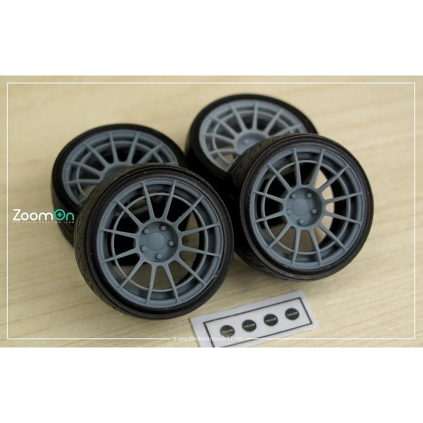 ホイール　その3 ZoomOn ZR085 1/24 18インチ エンケイ NT03RR ホイールセット : ホビー