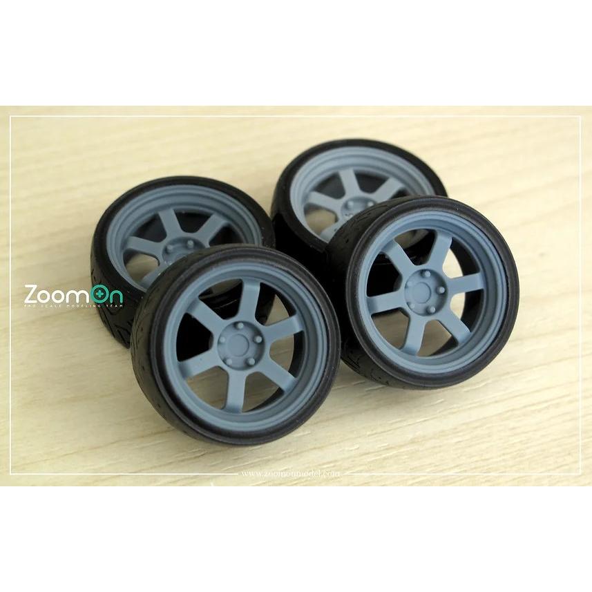 ZoomOn ZR087 1/24 19インチ レイズ TE37V Mark II ホイールセット