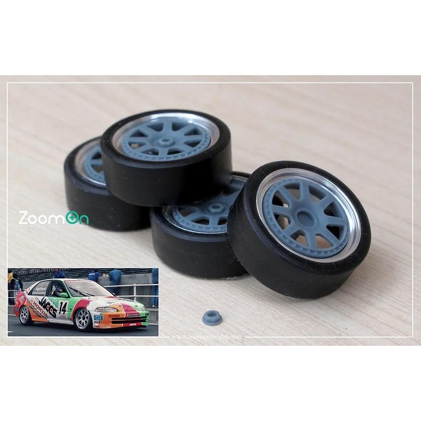 ZoomOn ZR124 1/24 18インチ エンケイ JTCC シビック ホイールセット