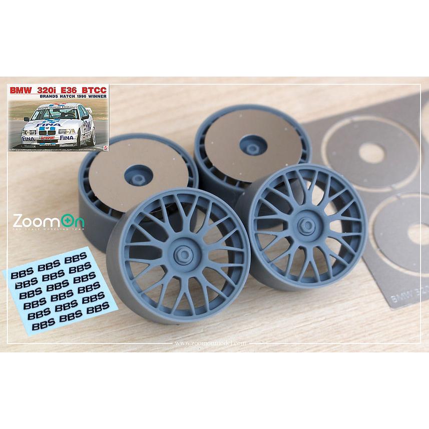 ZoomOn ZR128 1/24 18インチ BBS BMW 320i (E36) BTCC 1996 ホイール
