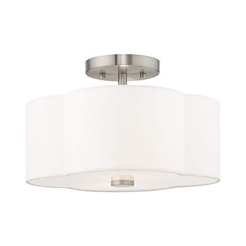完璧 チェルシーコレクション 91 Livex Livex トランジショナル2ライト天井マウント 仕上げつや消しニ Slvr B S Nckl Pwt シーリングライト 天井照明 Depureco Asia