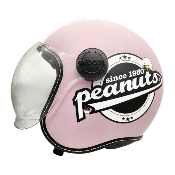 Peanuts キャラクター Belle ピンク 原付用ヘルメット レイト商会 アークス SNJ-107 SNOOPY ハイウェイライダー ジェット