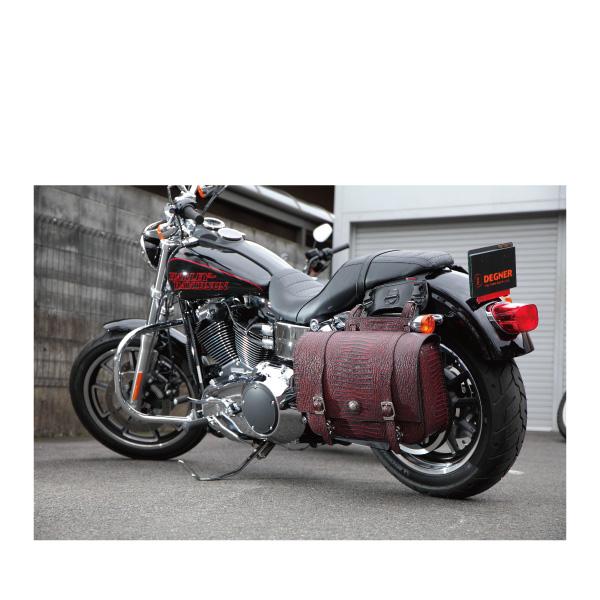 DEGNER（デグナー） SB-48CR クロコダイル柄レザーサドルバッグ 