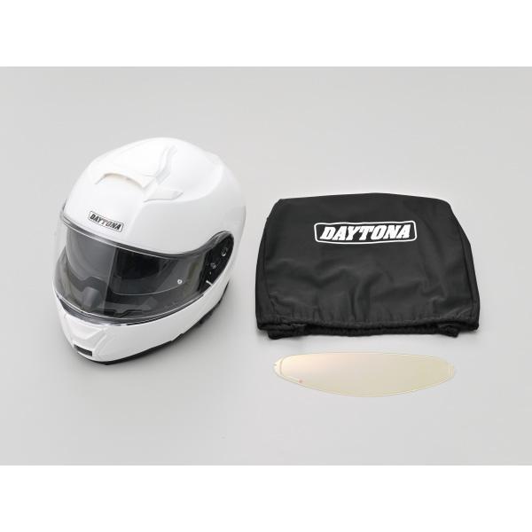 DAYTONA（デイトナ） DN-010BT フリップアップヘルメット ホワイト