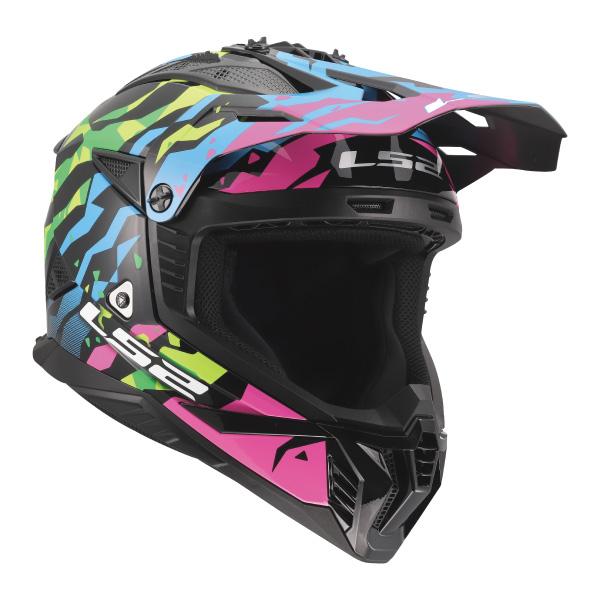 LS2 HELMETS LS2 FAST II ファストツー ブルーピンクグリーン オフ